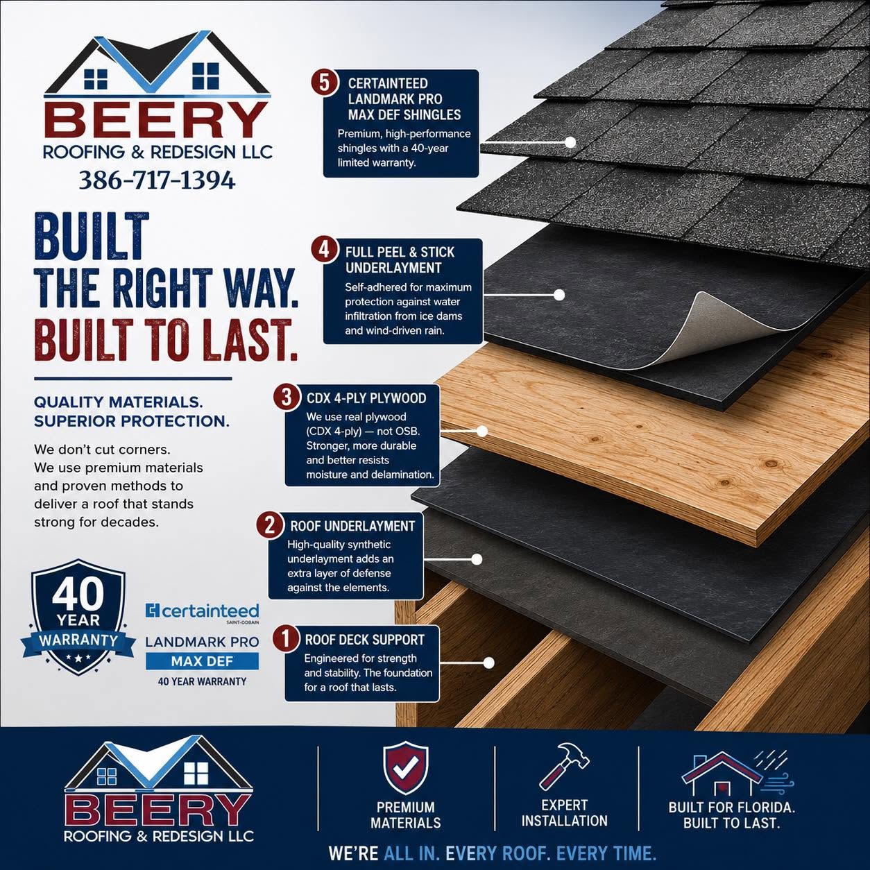 Beery Roofing & Redesign crew at work