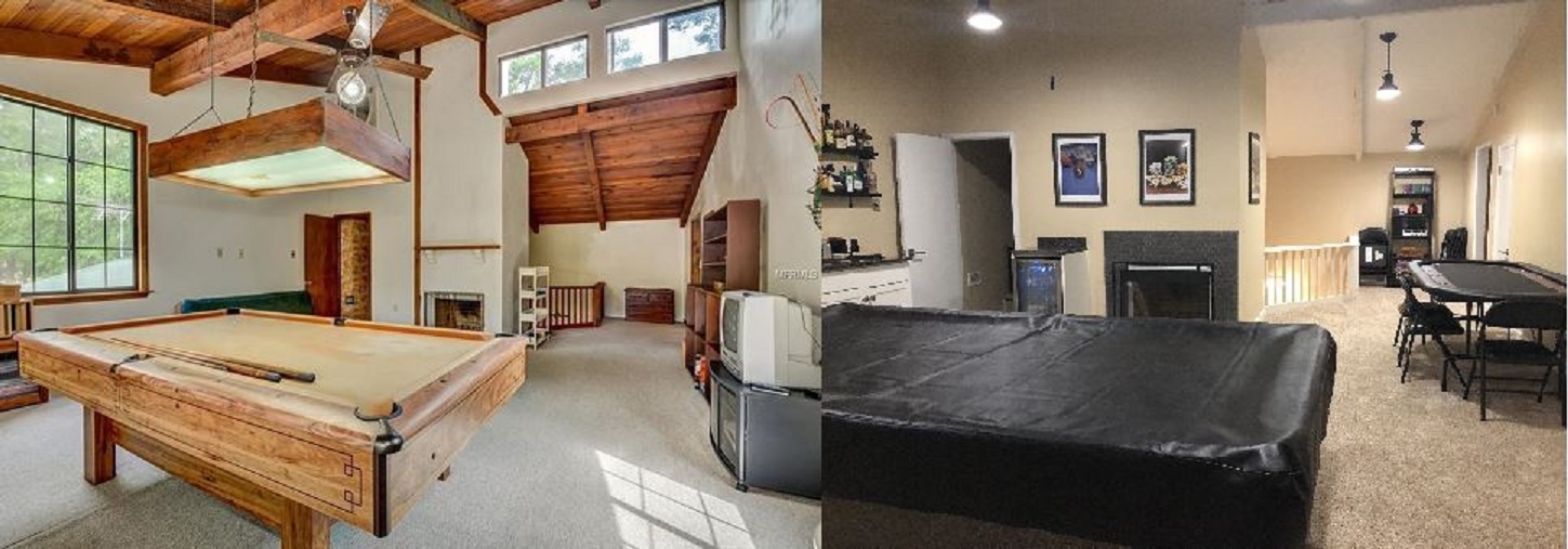 Game room remodel by Beery Roofing & Redesign